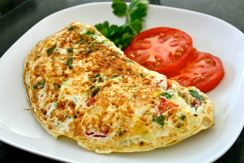 omelete com verduras